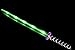 Ninja Sword Toy Light-Up (LED) Deluxe with Motion Activated Clanging Sounds – Green -in a Gift Ready Packaging and Separate Sound Control