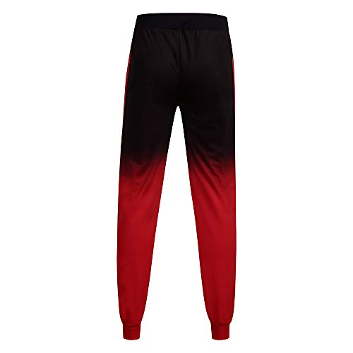 AgrinTol Mens Sports Pants, Fashion Men's Outdoor Packwork Graduated Black Splicing Drawstring Trousers Pants - Thumbnail 3