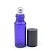 Mavogel 5ml Glass Roller Bottles--Set of 6 with With Metal Ball for Essential Oil, Aromatherapy, Perfumes and Lip Balms, Violet Colored