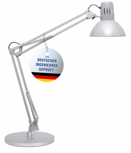 MAUL Lampada scrivania MAULstudy argento braccio doppio orientabile