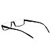 Kerecsen Reading glasses 2 Pair Half Moon Half Frame Readers Spring Hinge Men and Women Glasses (2 Pack Black, 1.50)