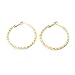 Followmoon 18K Gold Plated Women's Rope Hoop Earrings 20mm-50mm (35mm Carved Rope Hoop Earrings)