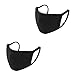 Yoodelife Black Anti dust Mouth Mask Unisex Soft Cotton Face Mask Muffle Mask Anime Mask for Cycling Camping Travel, 2 Pack