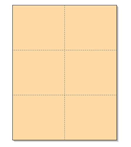 Laser Printer Blank Perforated Cards 6 up per Page, for School Registration Cards, Flower Delivery Cards, Inventory Tags, Wedding Response Cards, RSVP Cards, Trip Tickets, ETC, (Buff, 300 Cards) - Thumbnail 4