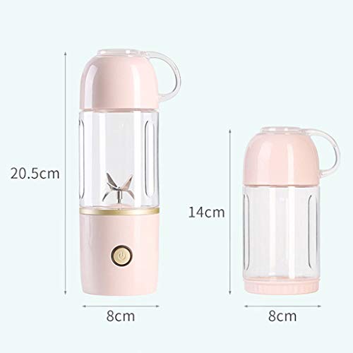 Multifunctional Juicer Cup Milkshake Soy Milk Maker, Electric Mini Blender USB Fruit Vegetable Mixer with Stainless Steel Blades,Pink - Thumbnail 6