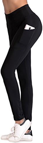 Krralinlin Women High Waist Inner Pocket Yoga Pants Active Workout Running Sports Leggings