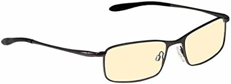 Computer Glasses with Sheer Glare Peach Double Sided Anti Reflective Lenses - Phenom Metal Frame - 52-18-140