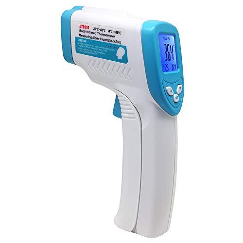 FHTD Forehead Digital Thermometer, Non Contact Infrared Thermometer, LCD Digital Temperature Meter 32-43DegC Temperature Measurement Device for Kids (Bule)