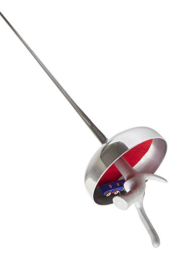 American Fencing Gear Fencing Epee Electric Sword Weapon National Grade with 1 Guard, 1 Guard Pad and German Fitting Tip and Barrel - Includes 1 Spare Blade - Size 5 (Pistol Grip, Left)