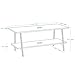 Sekey Home Coffee Table, 2-Tier Cocktail Table with Storage Shelf for Living Room, Wood（MDF） Look Accent Furniture with Metal Frame, Easy Assembly,Smoky Oak