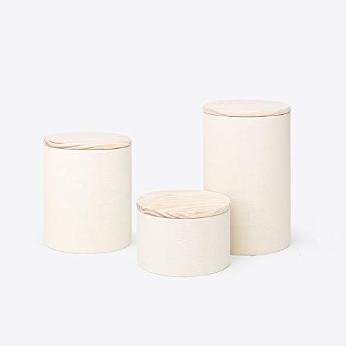 1 Box Got Your Brand, 3 Pieces Set Tea Canister Japanese Storage with Custom Sleeve, engrave, Label, Print Service (White)