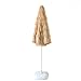 Caymus 7ft Hula Thatched Tiki Umbrella Hawaiian Style Beach Patio Umbrella Natural Color 8 ribs