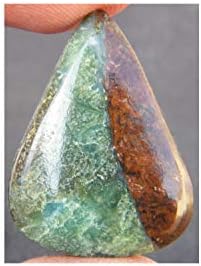 Surbhi Crafts Chrysoprase Cabochon, Natural Green Chrysoprase Gemstone 27Ct Pear Shape 29x22x5mm K-7732