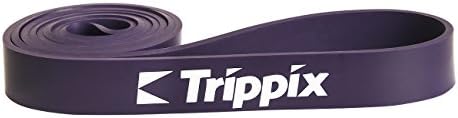 Trippix Loop Stretch Pull Up Assist Band Perfect for Men Women Training Legs Knee Arms Workout and Exercise 41x1.3x0.18 Inch 35-85 lb Purple for a Single Unit