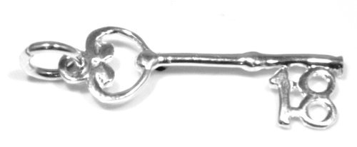 Arranview Jewellery 18 Key Pendant Charm- 925 Sterling Silver