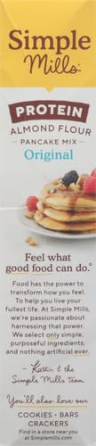 SIMPLE MILLS JUST ADD WATER ALMOND FLOUR PANCAKE MIX, ORIGINAL PROTEIN – GLUTEN FREE, PLANT BASED, PALEO FRIENDLY, BREAKFAST, 10.4 OUNCE (PACK OF 1)