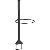 Koutemie Zero Turn Mower Handle, 5 Gallon Bucket Holder with Clamp, Black | Zero Turn Bucket Holder for Lawn Mower Bar, Zero Turn Mower Accessories Handle for Garden Yard Trash Cleaning Grabber Tool