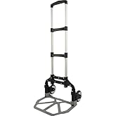 Folding Hand Truck - Dolly Cart with 154lb Capacity - Lightweight and Compact Aluminum Folding Cart with Telescoping Handle f
