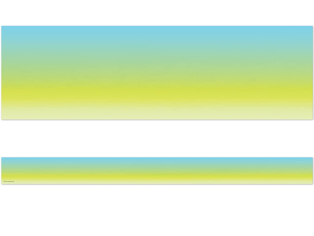 Photo 1 of Teacher Created Resources Aqua and Lime Color Wash Straight Border Trim