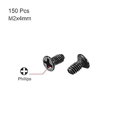 uxcell M2 x 4mm Phillips Screw Fastener Black for