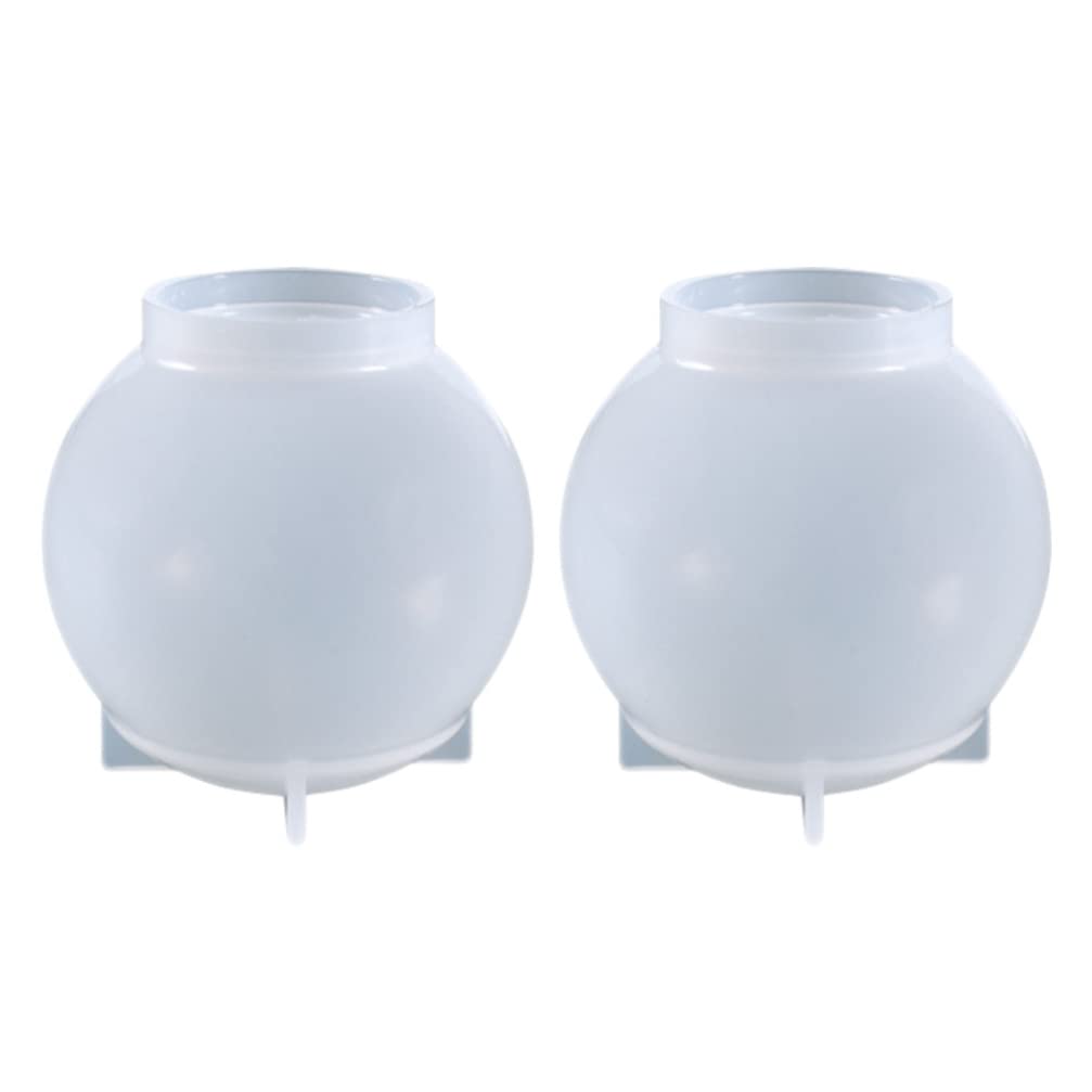 NUOBESTY 2Pcs Sphere Silicone Mold - Crystal Ball Mold for DIY Resin Crafts 8Cm Round Epoxy Molds for Home Decoration and Gift Making