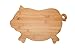 All Natural Bamboo Cutting Board Pig Bamboo Kitchen Country Decor Bar Serving Board Cheese Plate Wood Serving Board For Meat Vegetables Fruit Farmhouse 14.5 x 10 Inches