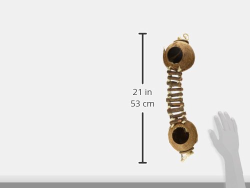 Prevue Pet Products Naturals Double Coconut Walk for Small Animals & Birds 62818