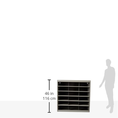 Safco Products 9264GR E-Z Stor Steel Project Organizer, 18 Compartment, Gray - Thumbnail 2