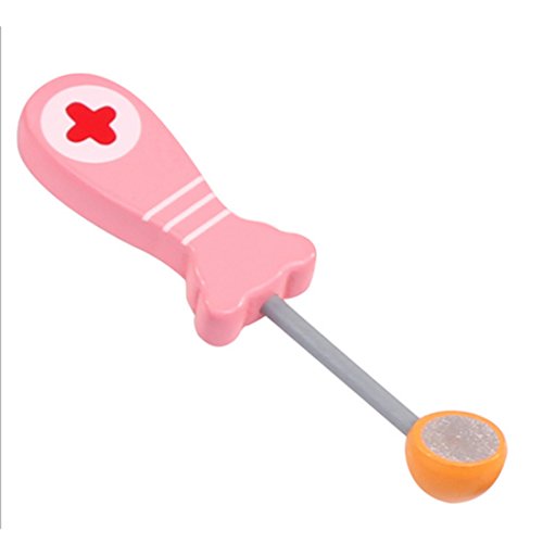 Haoun Doctor Kit 6Pcs Wooden Dentist Playset Role Play Kit Kids Pretend Play Emulational Dental Tool Set Toy for Kids Classroom