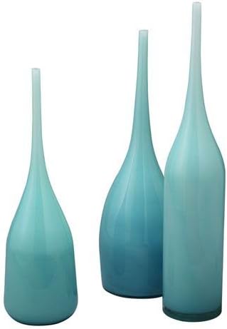 Jamie Young Company Pixie Periwinkle Blue Glass Vase Set of Three