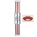 TOUCH IN SOL Metallist Liquid Foil Lipstick Duo (#2 Penny) - Ultra RIch Color Metal Lips, Creamy and Matte Metallic Liquid Duo, Super Long Wearing Shimmer Lips
