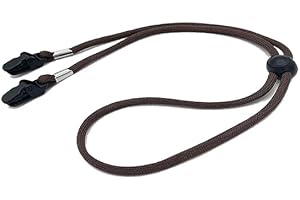 CAUAOA Black Hat Chin Cord, Adjustable Strap Clips Windproof Lanyard on Bag Holder for Travel Keeper, Fishing Hats, Hat Clip for Travel on Bag（Medium）