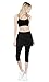 ililily Lightweight Skirt W/ Stretchy Active Performance Sports Cropped Leggings (leggings-334-1-XL)