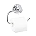 JIEPAI Suction Cup Pater Holder,Powerful Vacuum Suction Cup Toilet Paper Roll Holder,Wall Mount Towel/Tissue Rack for Bathroom & Kitchen-Drill Free,Chrome