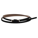Damara Womens Premium PU Retro Jeans Slim Waist Belt