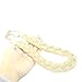 DIGUAN 3 Strands Synthetic Hair Braided Headband Classic Chunky Wide Plaited Braids Elastic Stretch Hairpiece Women Girl Beauty accessory,55g/2oz 613 (#Platinum)