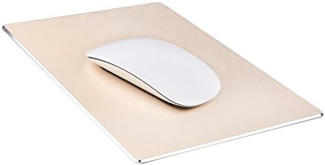 RANHE Rectangular Aluminum Mouse Pad for Macbook iMac PC Laptop(Gold)