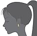 14k Gold Plated Brass Giraffe Cubic Zirconia Screwback Baby Girls Earrings with Sterling Silver Post
