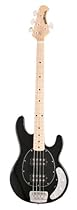 Ernie Ball Music Man Stingray 4 Bass, Black, Double Humbucker, Maple Board
