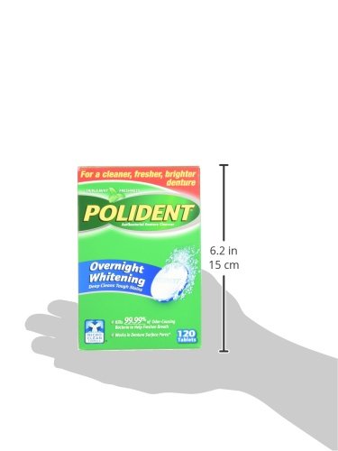6 Polident+Overnight+Whitening+Antibacterial+Effervescent