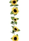 6' Sunflower Garland in Yellow