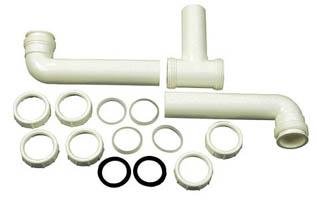 Danco 50974 1-1/2-by-16-Inch Center Outlet Continuous Waste, Slip-Joint, PVC