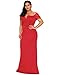 LALAGEN Women's Plus Size Off Shoulder Long Formal Party Dress Evening Gown Red XXXL