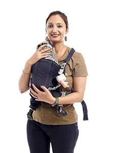 GUNTINA Baby Carry Bag Multi-Functional Front Baby Carrier | Ideal for Kids 0 to 3 Years Baby Carrier (Navy Blue, Front Carry Facing Out)