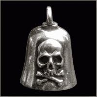 SKULL & CROSSBONES Gremlin Bell guardian biker harley motorcycle good luck charm