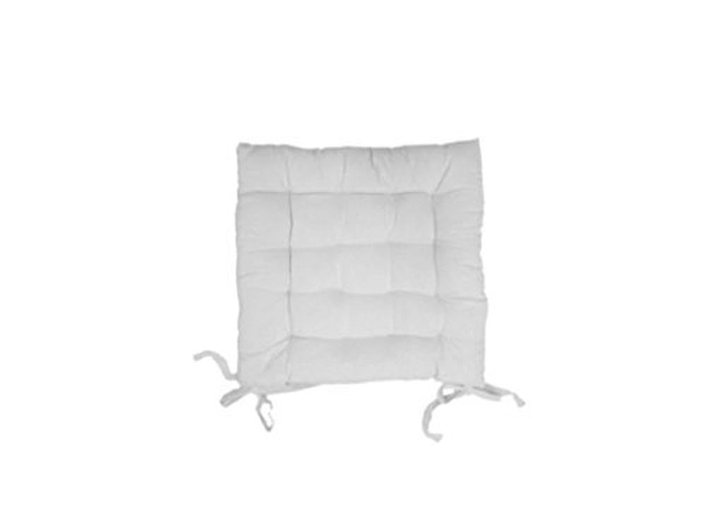 Soleil d 'Ocre Panama 005551 Chair Cover 40 x 40 cm Cotton, Cotton, white, 40x40x5 cm