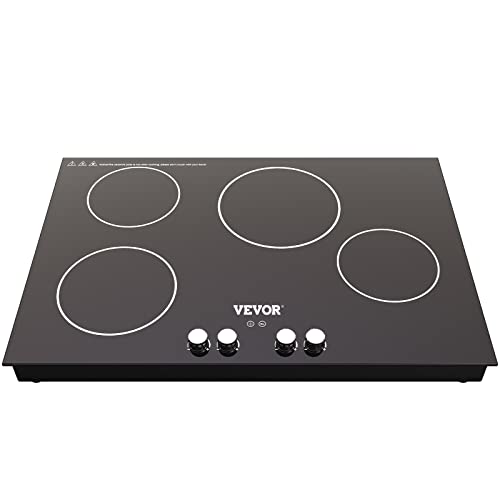 VEVOR Builtin Induction Cooktop, 30 inch 4 Burners, 220V Ceramic Glass