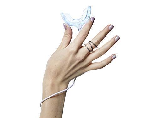 bright on Teeth Whitening 20-LED Accelerator Light Plus 1 Premium Hydrogen Peroxide Whitening Pen, Brighten 3x Faster Than Strips - USB, USB-C, microUSB, and Lightning Adapter for Phones, Mint