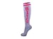 Bitch - Grey Athletic Stripe Crew Socks - Unisex Adult