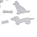 Fyore Metal Cutting Dies Stencil Template Mould for DIY Scrapbooking Album Paper Card Embossing Craft Decoration (3 Pcs Dog)